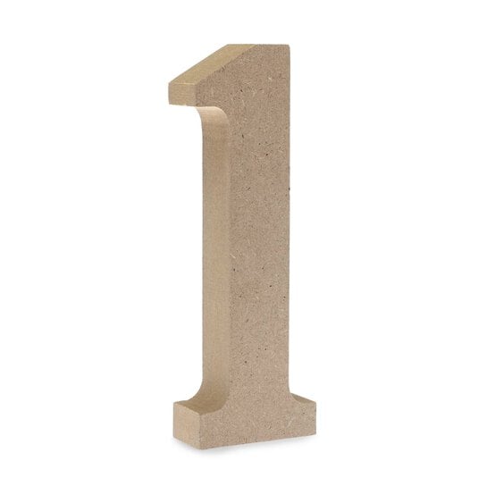 MDF Wooden Number 1 13cm