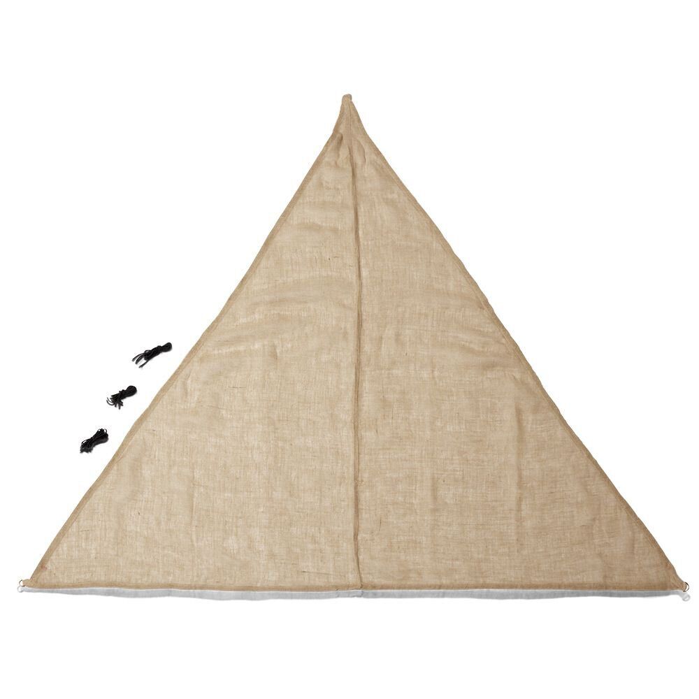 Voile d'ombrage Delta Mahon triangulaire 300x300x300cm jute