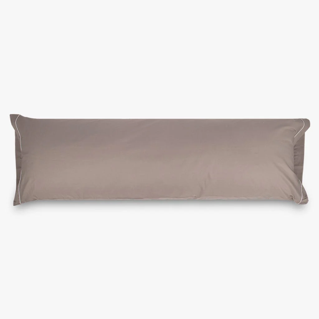 Fronha Almofada de Dormir Algodão Percal Cinza 45x155 SAMOA