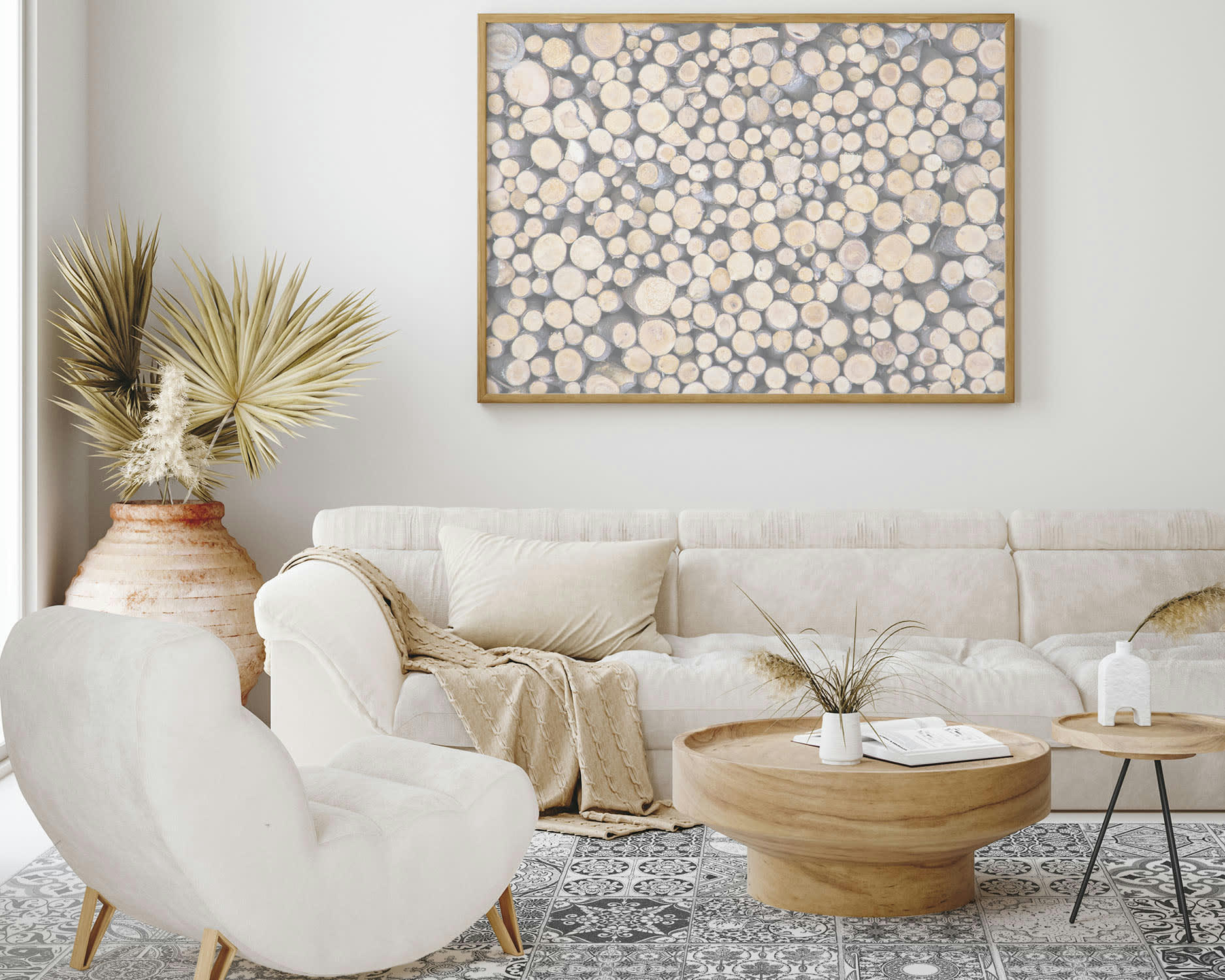 ALFOMBRAS AZULEJOS - Tapis vinyle carreaux ciments jaen gris 200x250cm