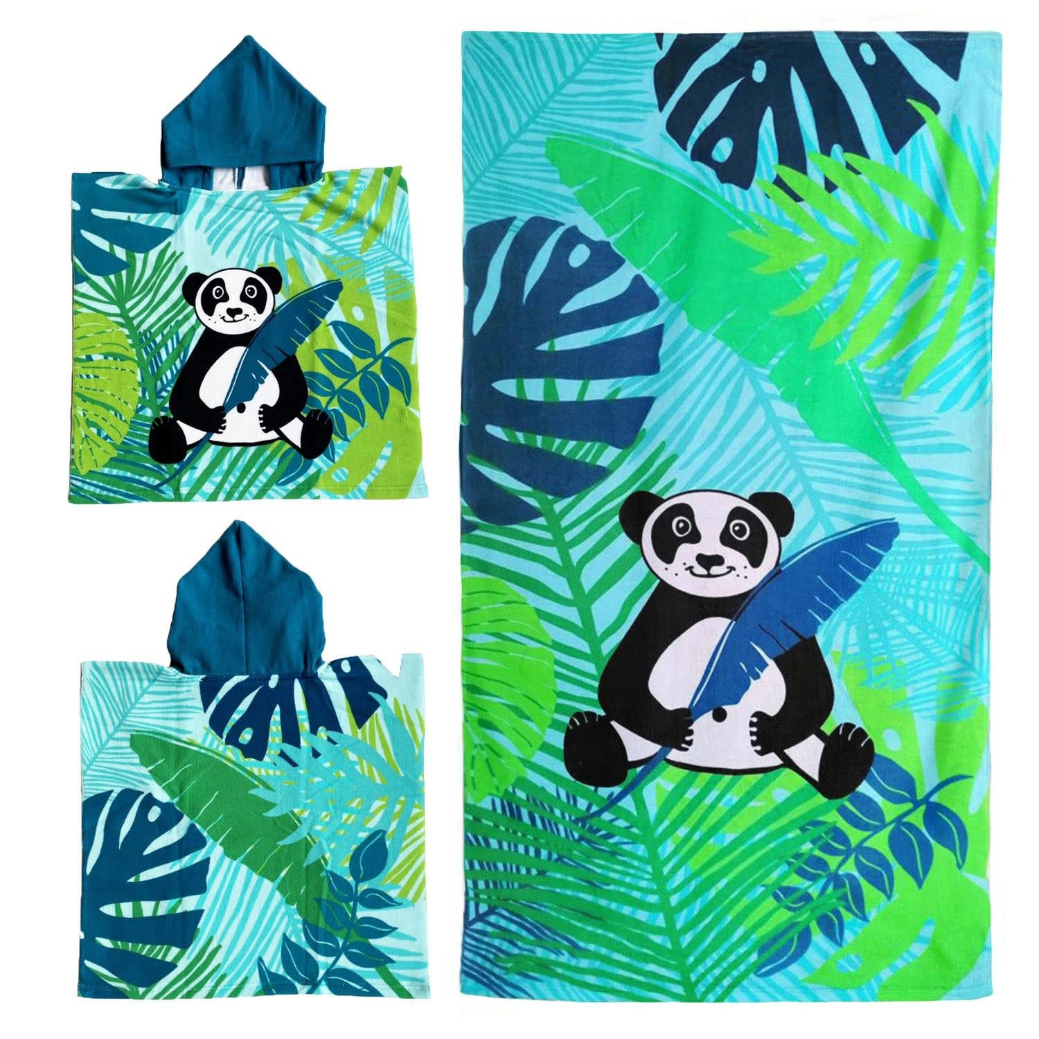 ENFANT - Pack enfant Panda un Poncho et une Serviette