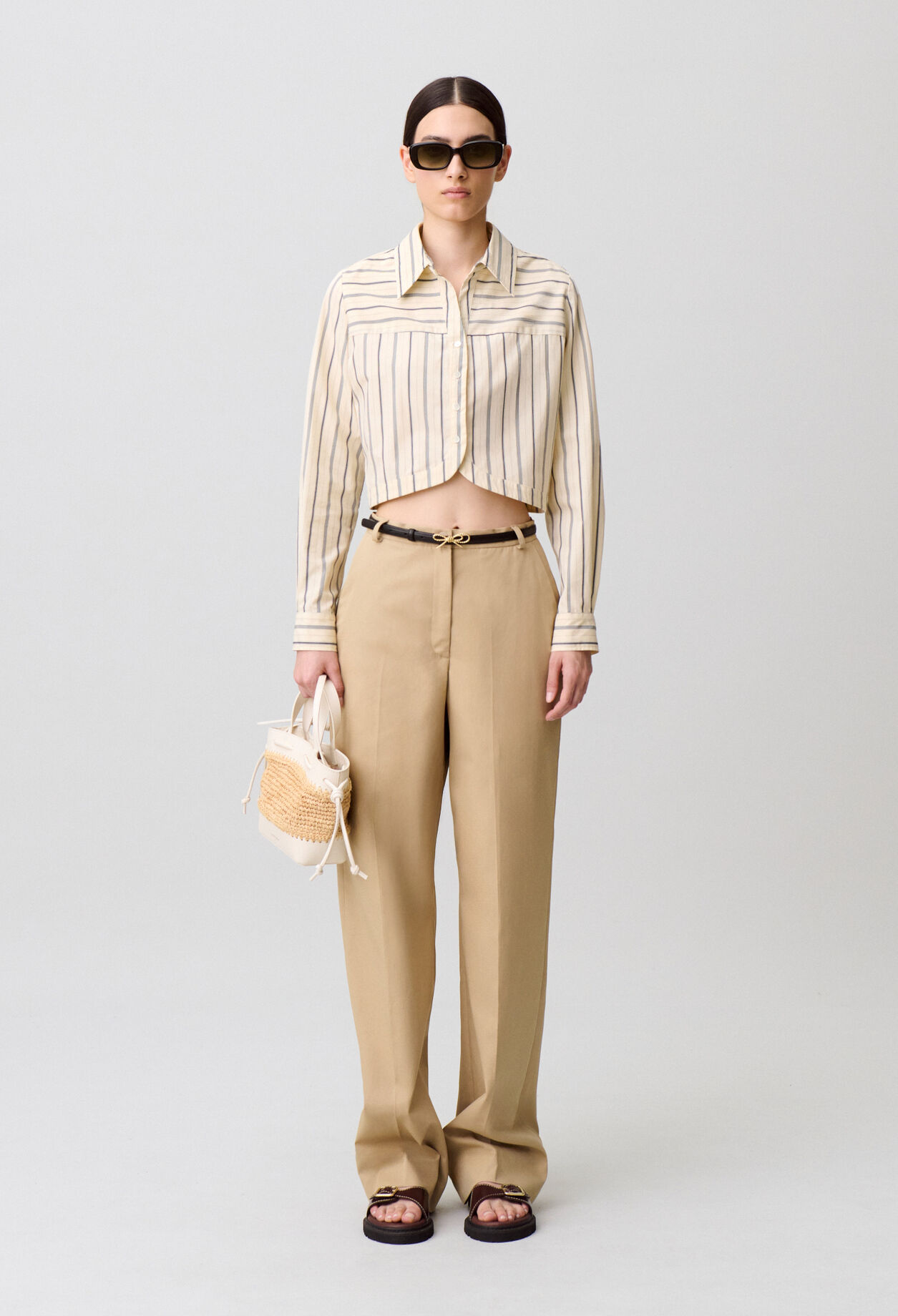 Chemise rayée popeline