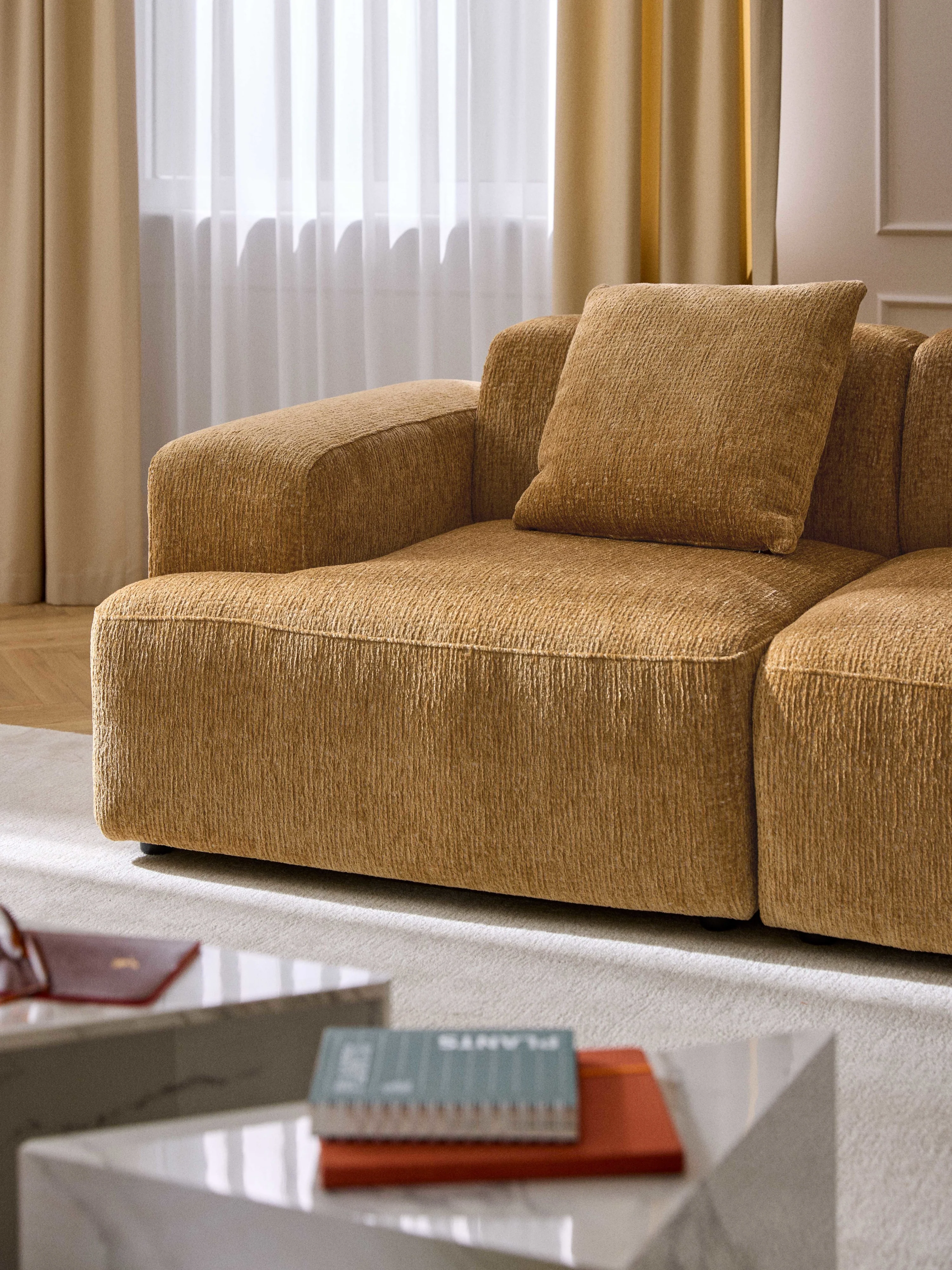 Chenille-Sofa-Kissen Melva
