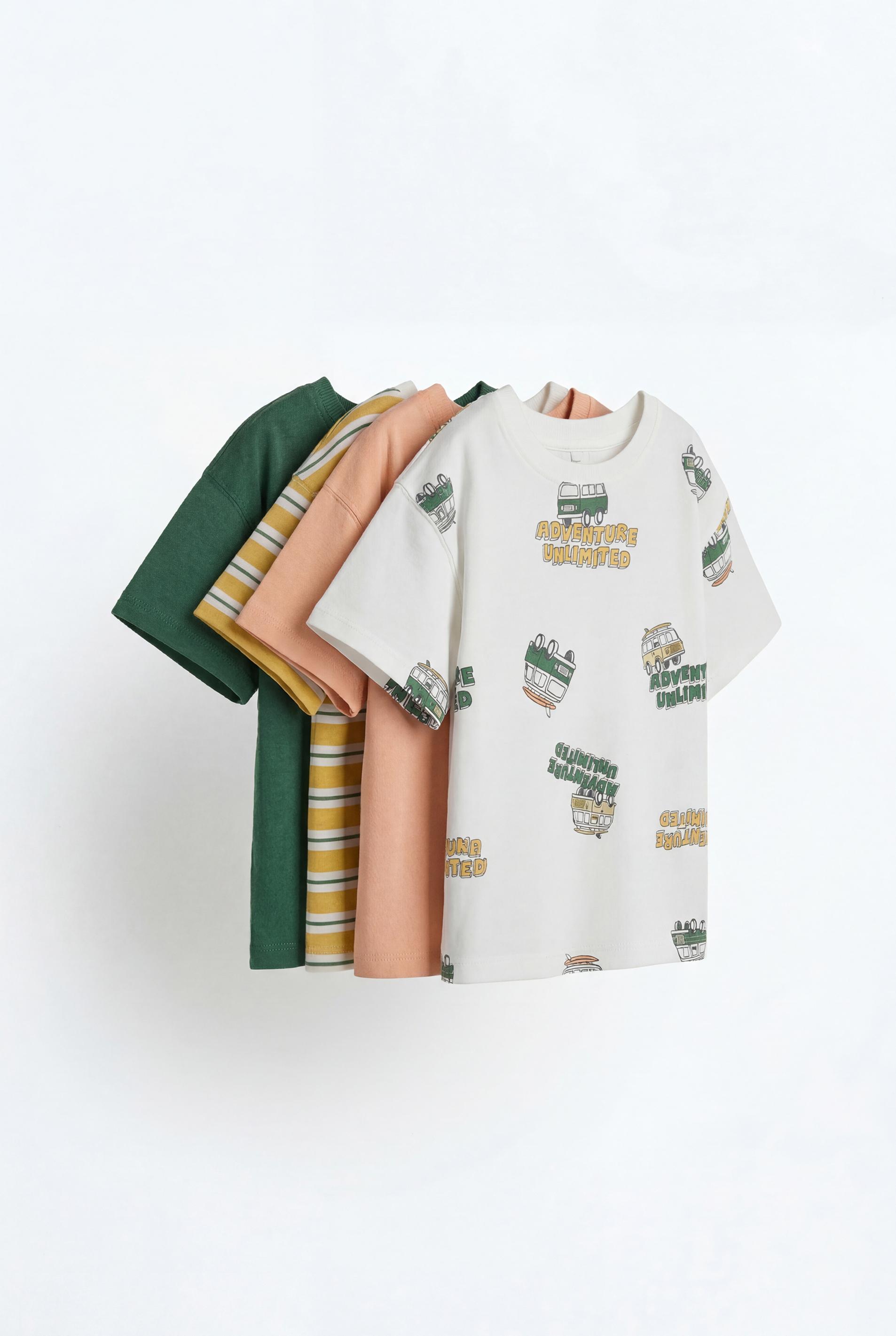 Pack 4 camisetas combinadas