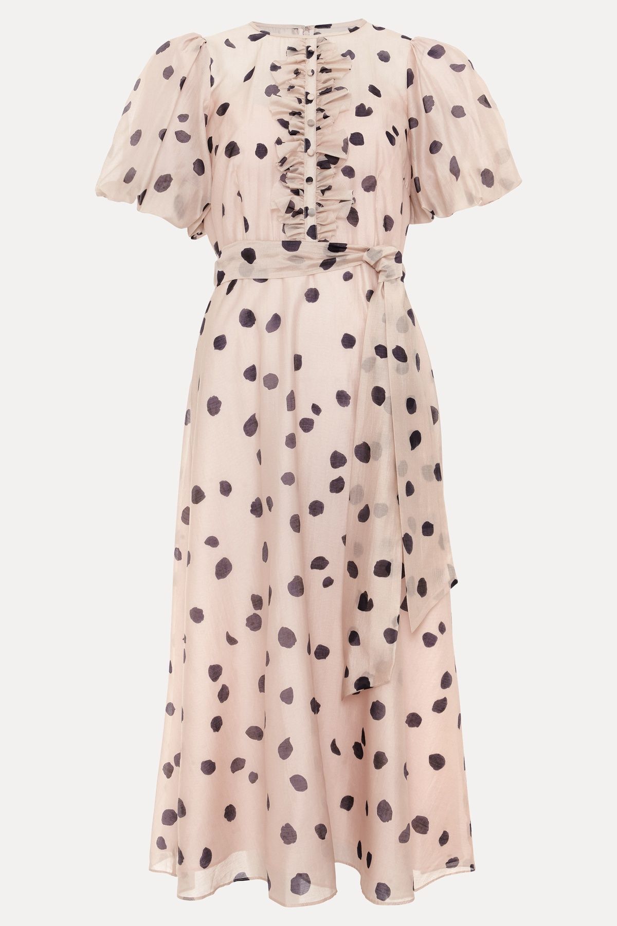 Phase Eight Nicola Ruffle-Front Midi Dress