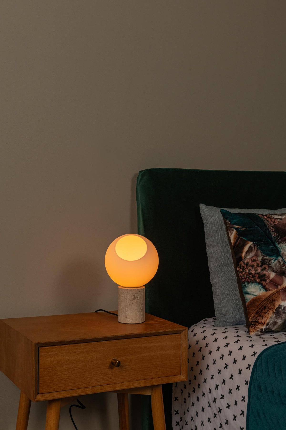 Lucide tafellamp DAVIN - 1xE27 - Opaal
