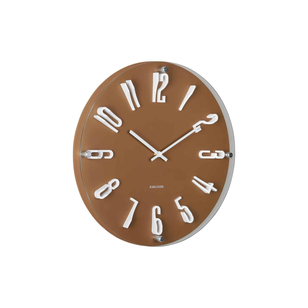 Karlsson wandklok Esencia Elevated - bruin - Ø40cm