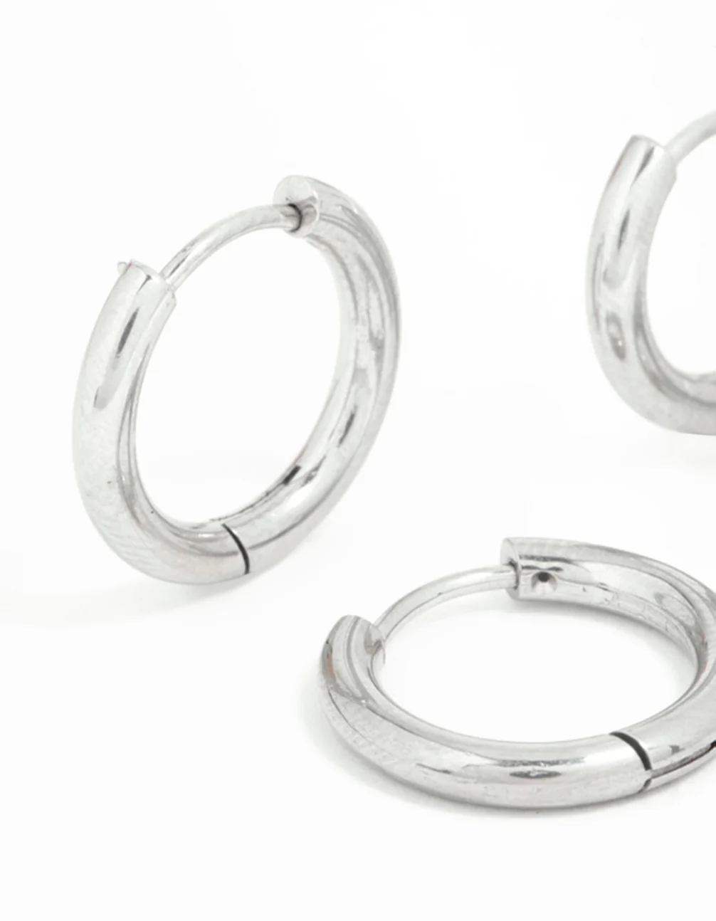 Surgical Steel Thick Hoop Earrings 2-Pack