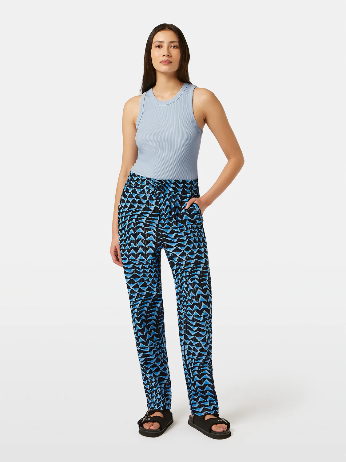 House of Mirrors Printed Mid-Rise Beach Pant