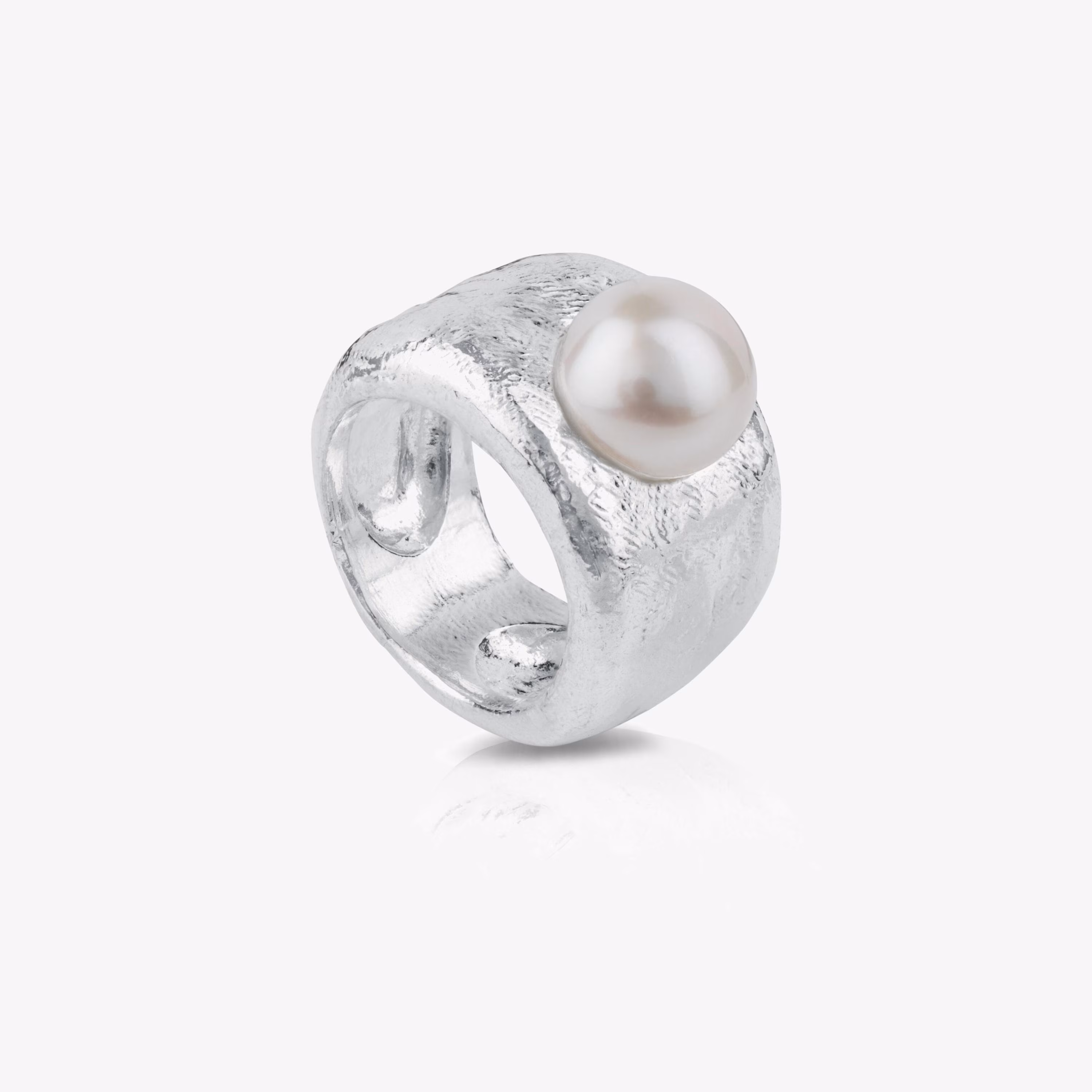Anillo de plata y perla cultivada Duna