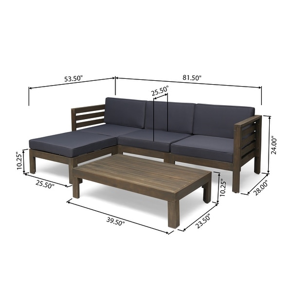 Cambridge Outdoor Wood 5-pc. Sofa Set by Christopher Knight Home