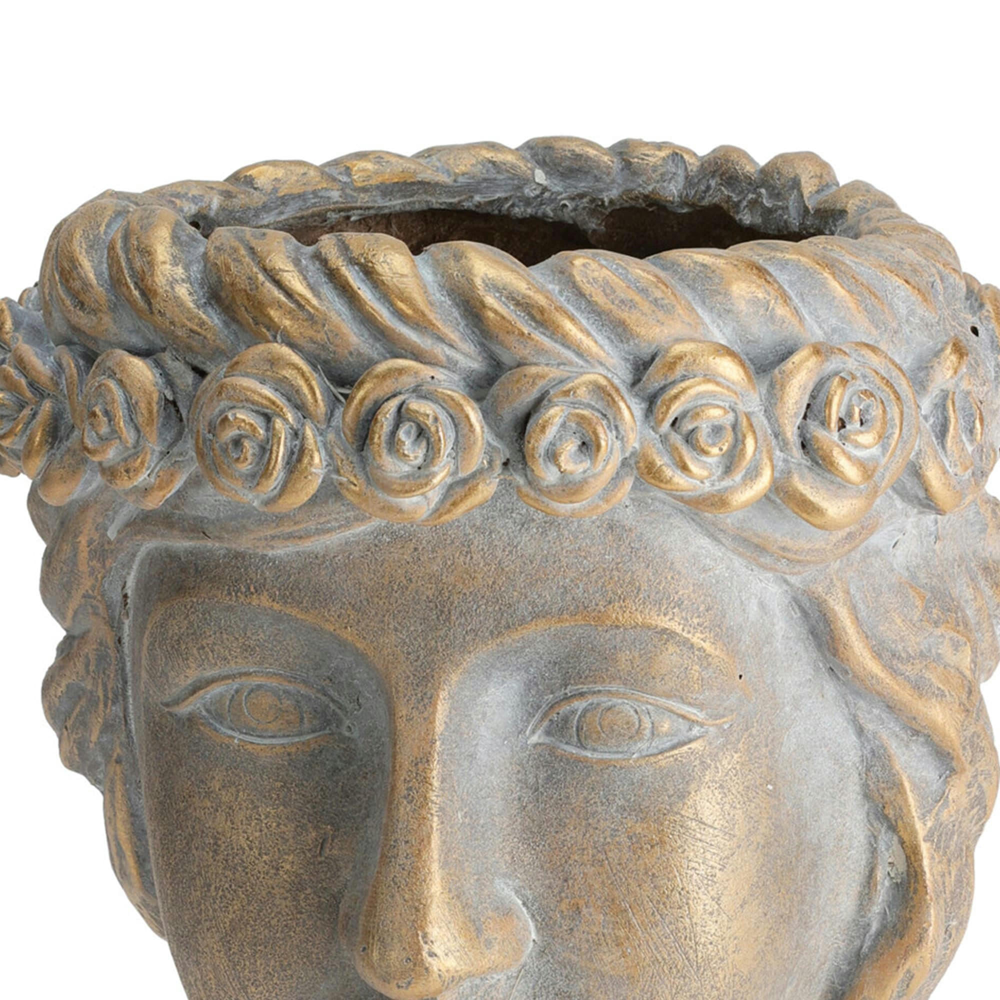 - Cache-pot en résine tête 20.5x19x33cm