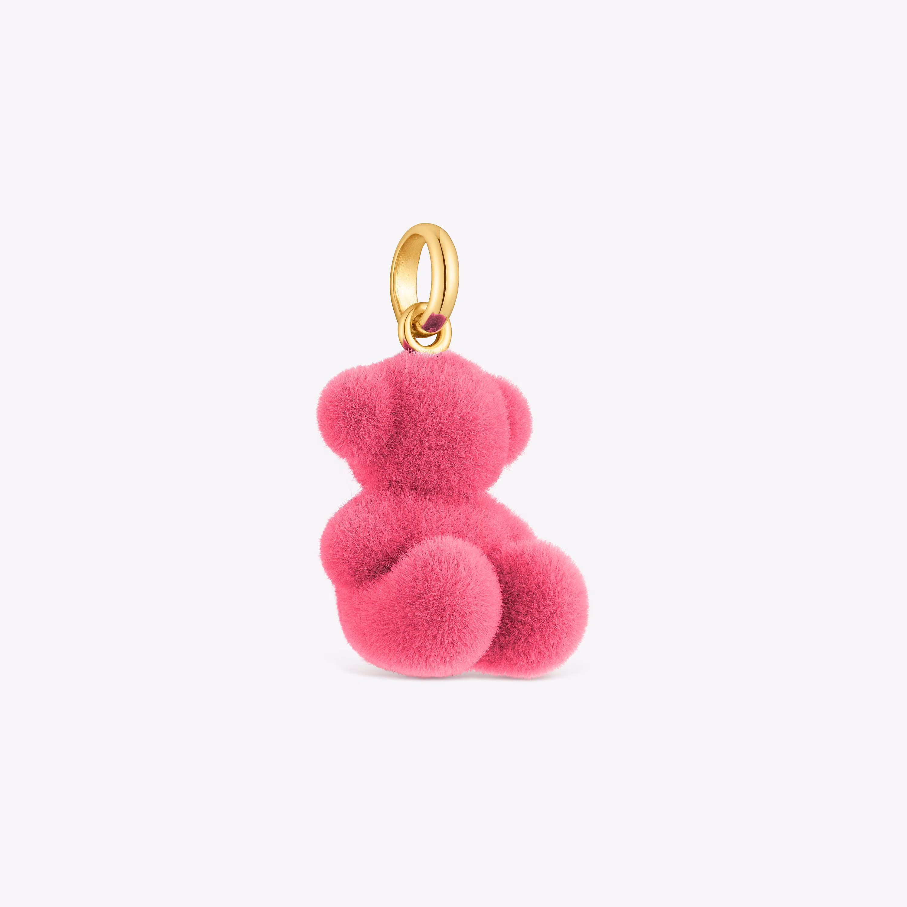 Colgante oso velvet en color rosa con baño de oro 18 kt sobre plata Bold Bear