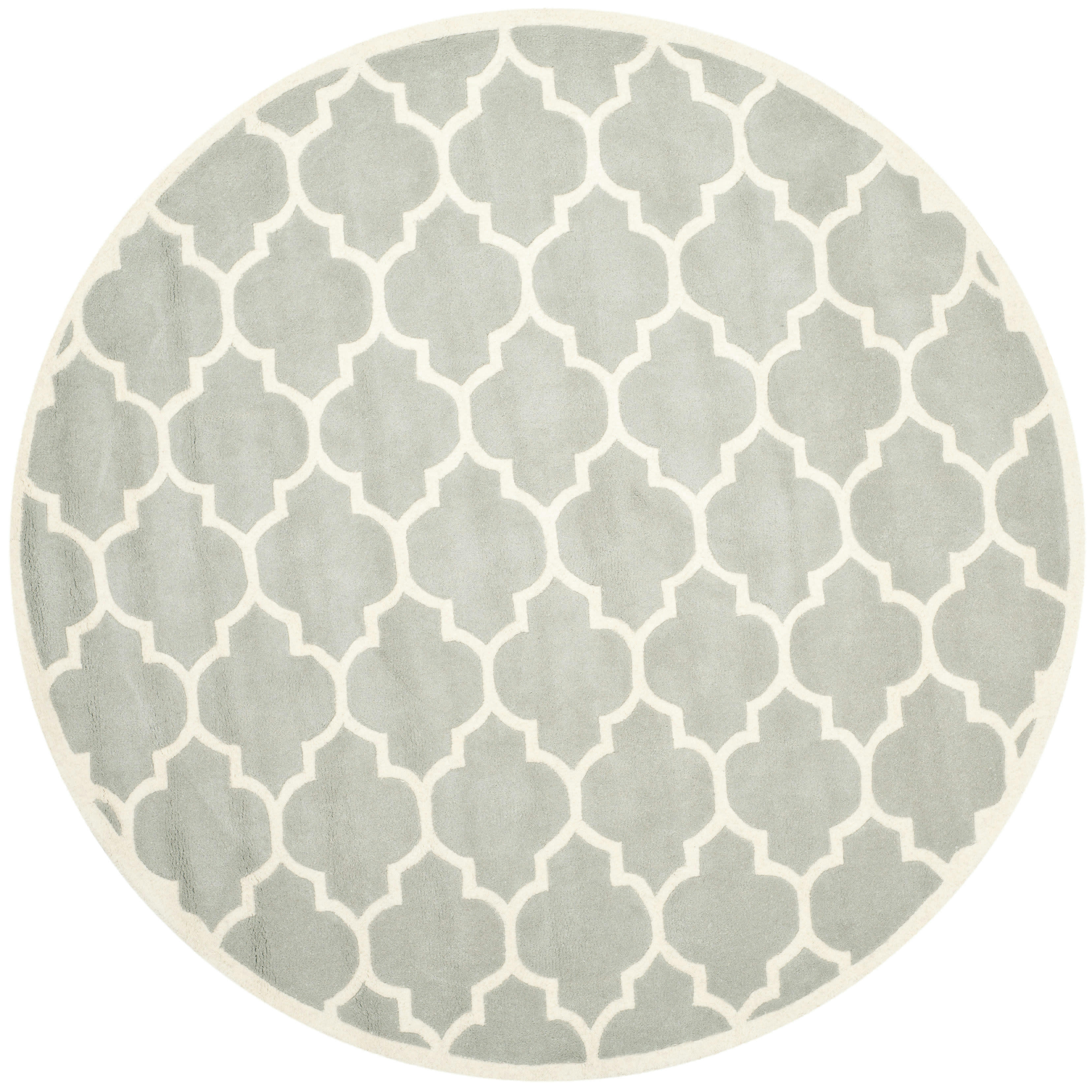 CHATHAM - Tapis de salon interieur en gris & ivoire, 152 x 152 cm