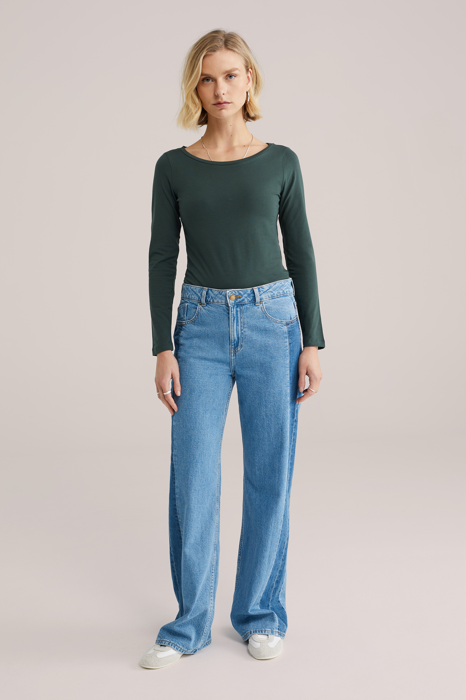 Dames T-shirt van katoenmix