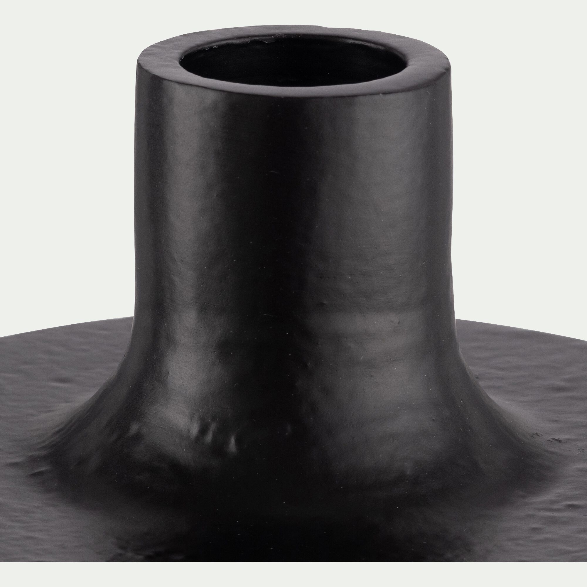 LOKI - Bougeoir rond en fonte d'aluminium D10cm - noir