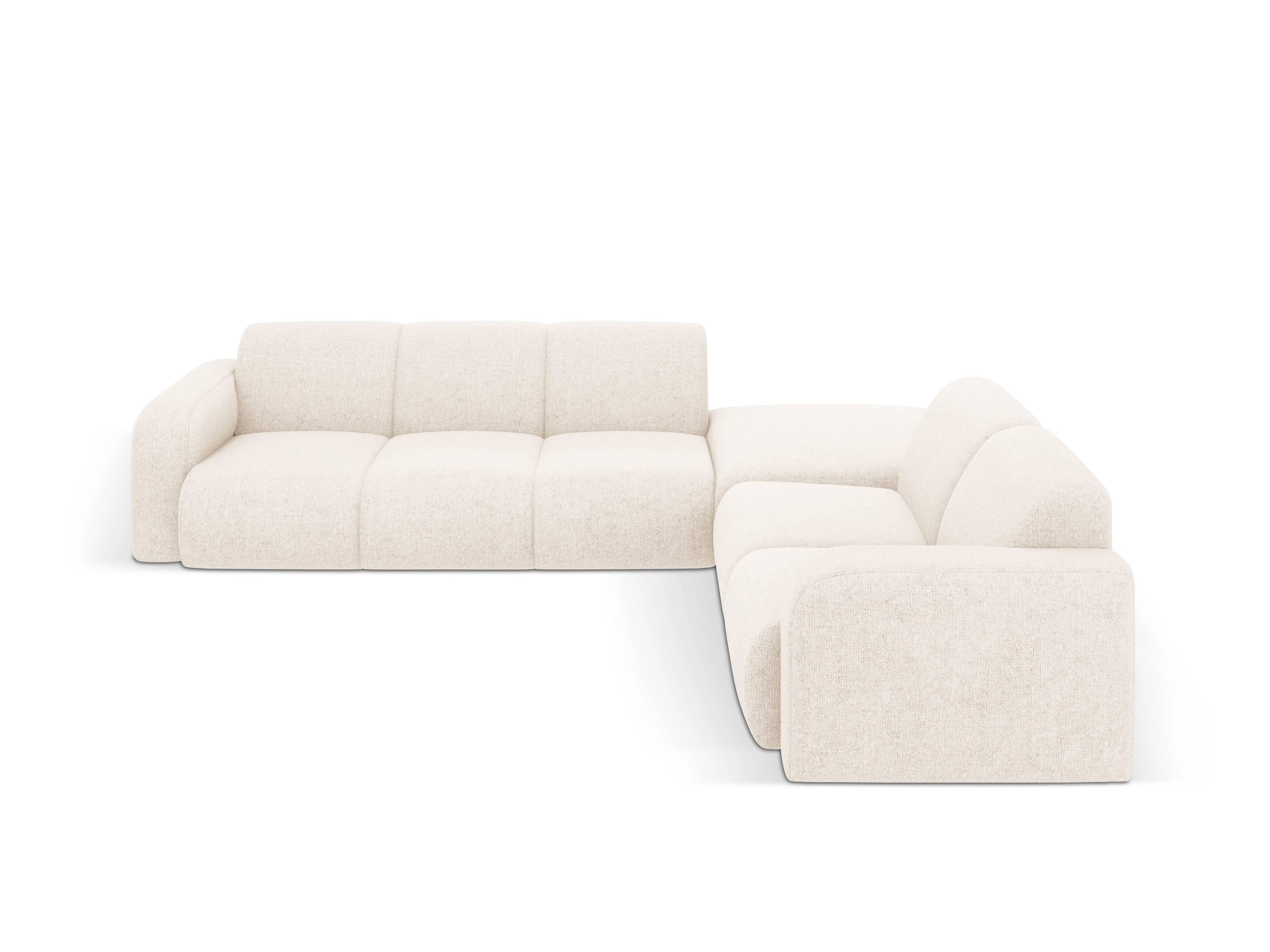 Hoekbank Lola rechts chenille met hocker