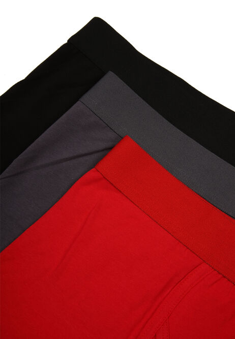 Mens 3pk Red Keyhole Trunks
