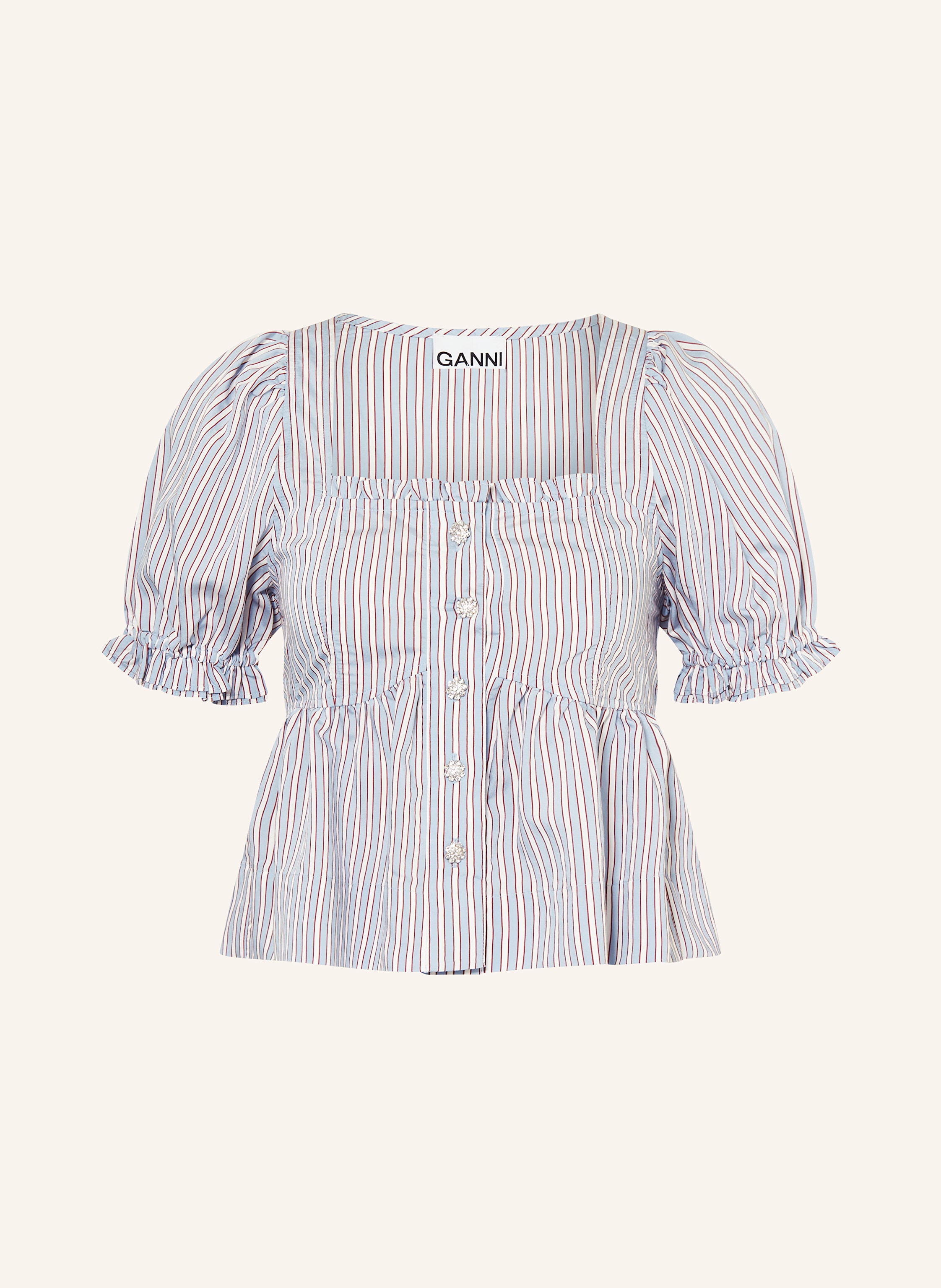 GANNI Blusenshirt mit Rüschen