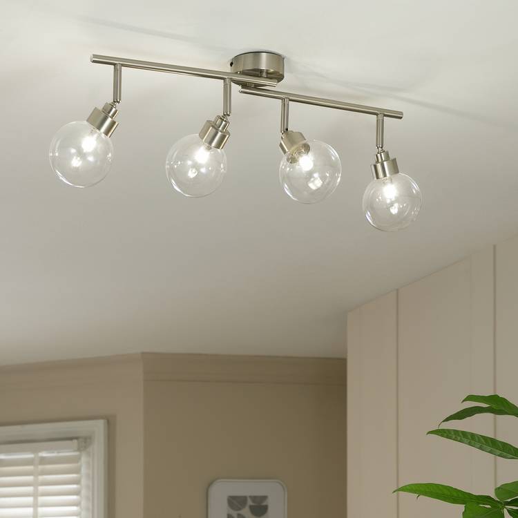 Habitat Tay 4 Lights Stainless Steel Spotlight - Chrome