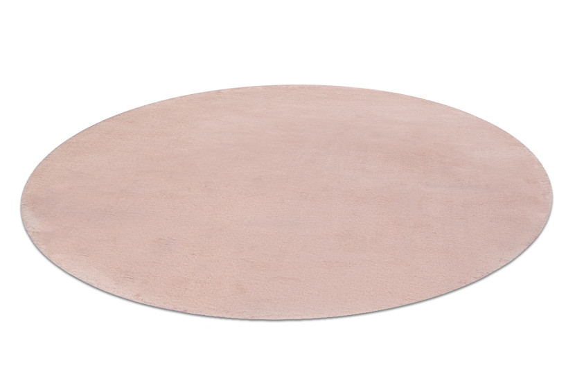 Dywan POSH Shaggy brudny róż gruby, pluszowy, koło 80 cm