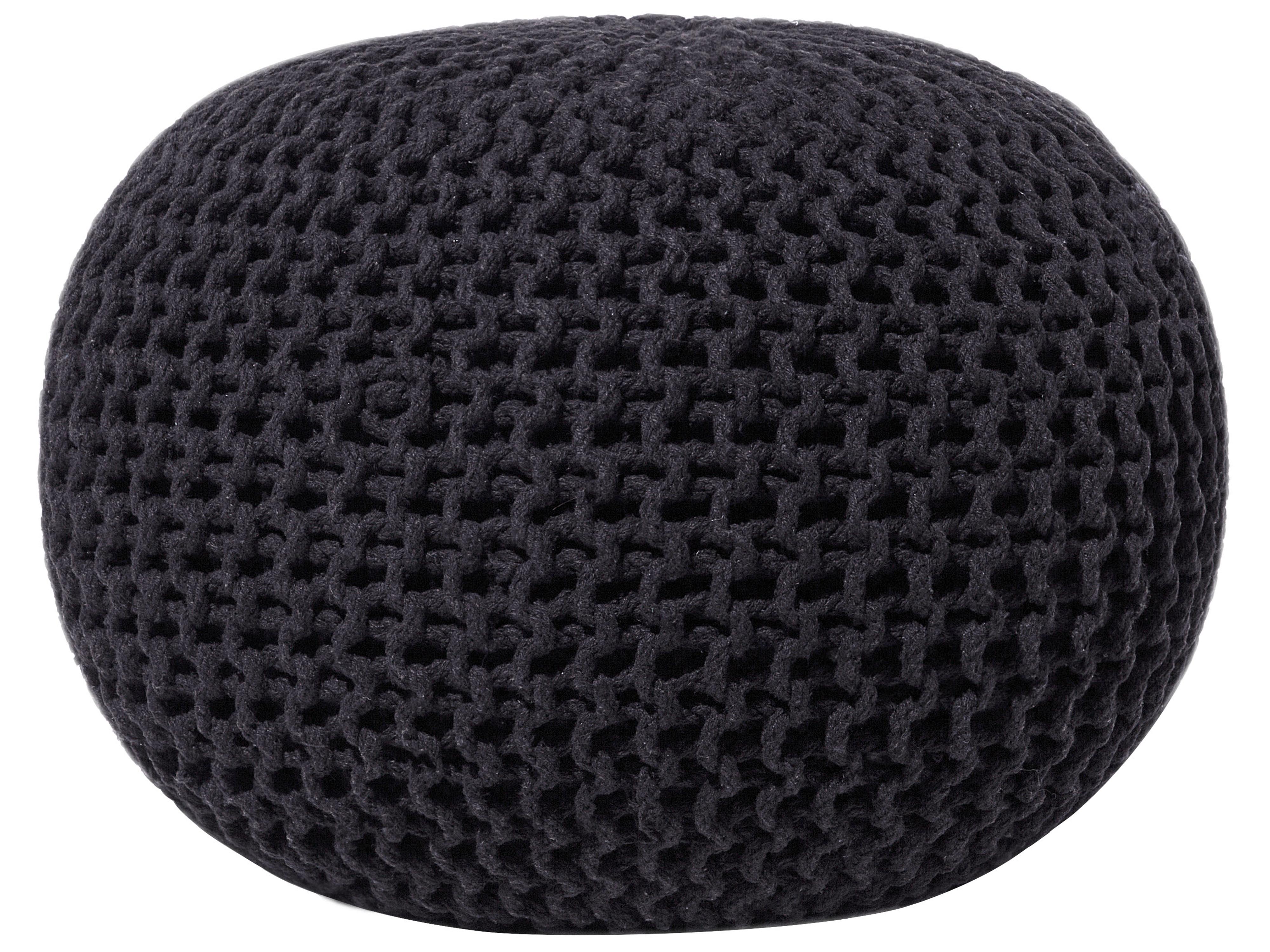 Pouffe CONRAD Cotton Black