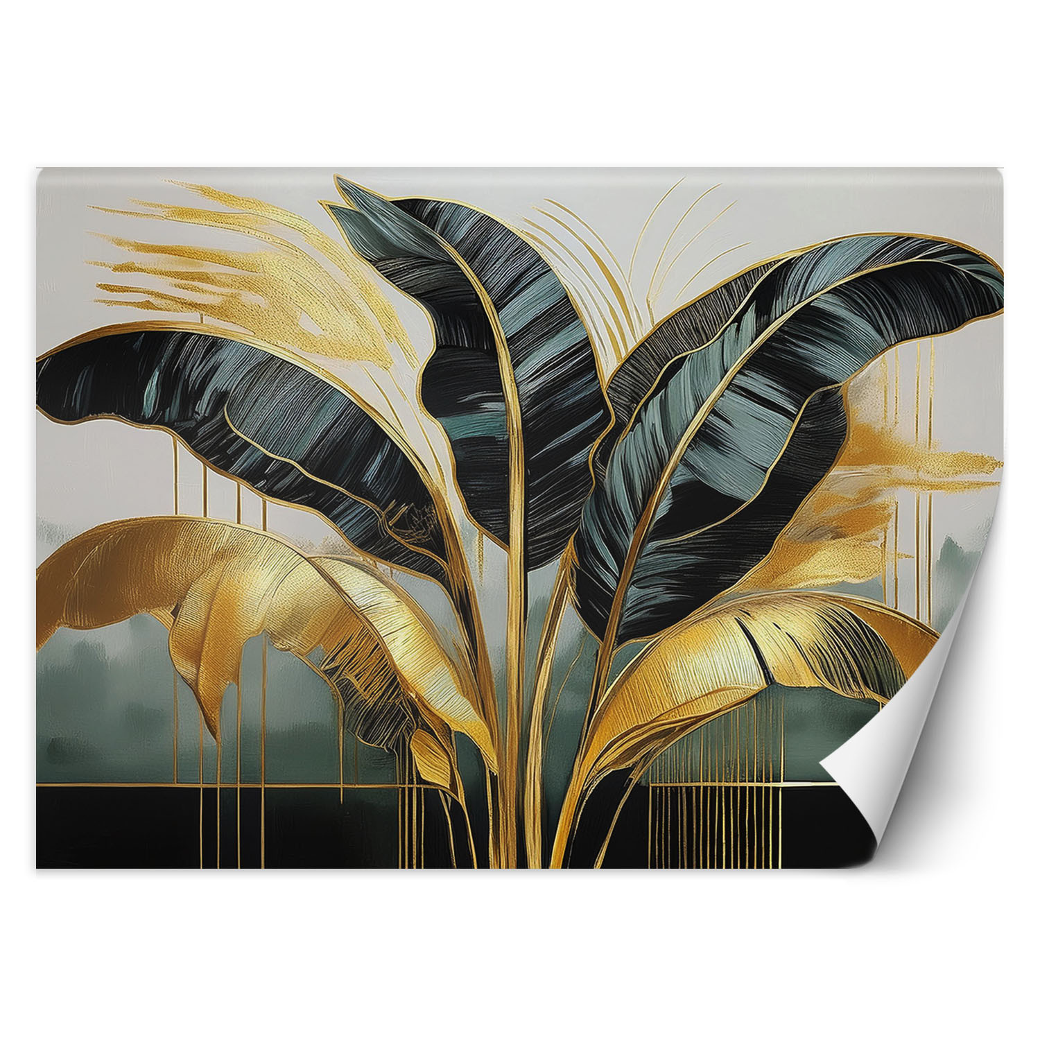 Feeby Fototapeta Liście bananowca Art Deco