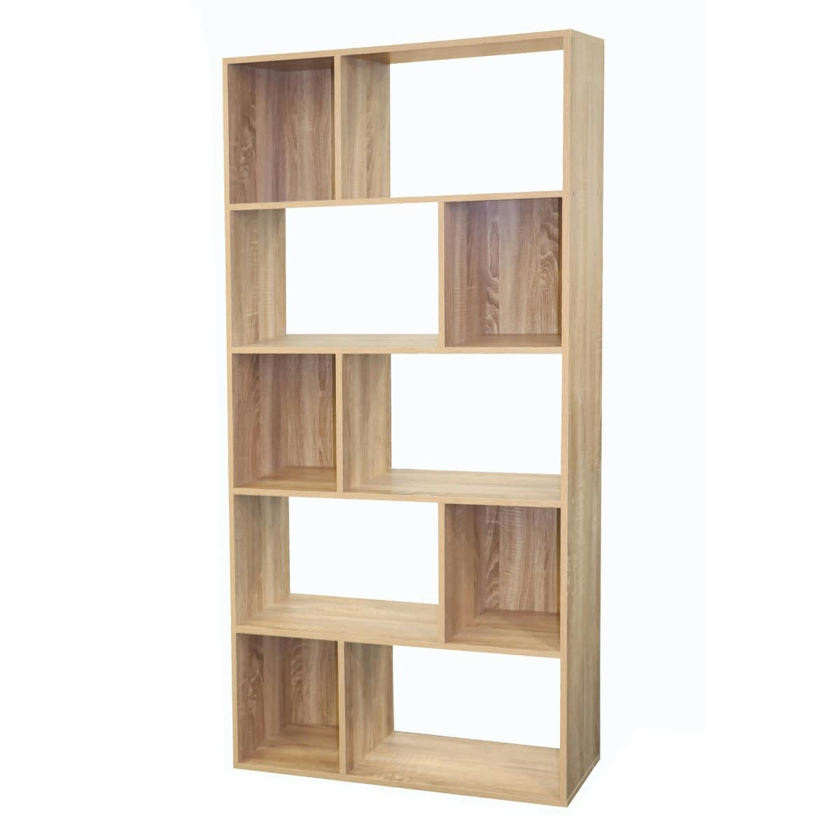 EVORA - Bibliothèque 10 cases avec et sans fond, L83 x H173 cm