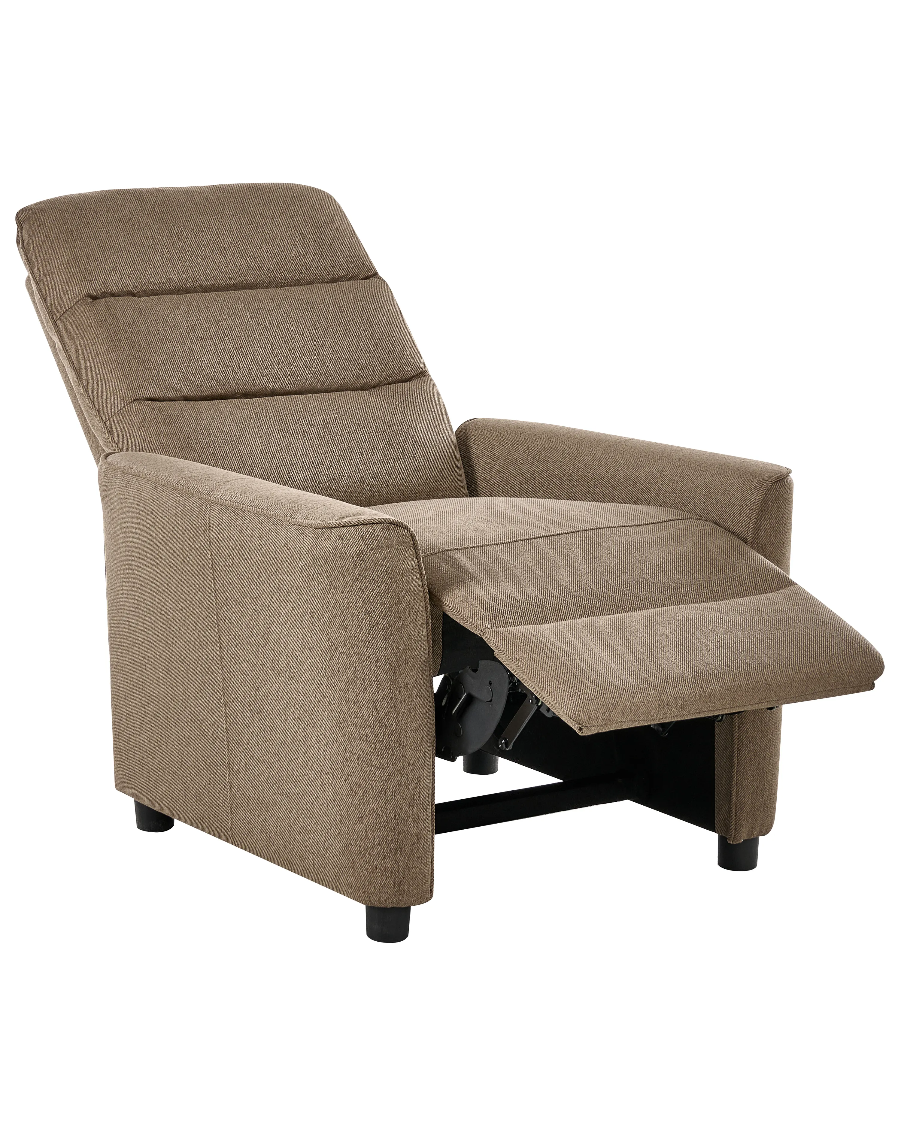 Recliner Chair SANDE with Footrest Fabric Brown