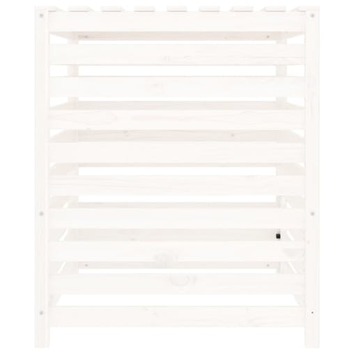 NNEVL Composter White 82.5x82.5x99.5 cm Solid Wood Pine