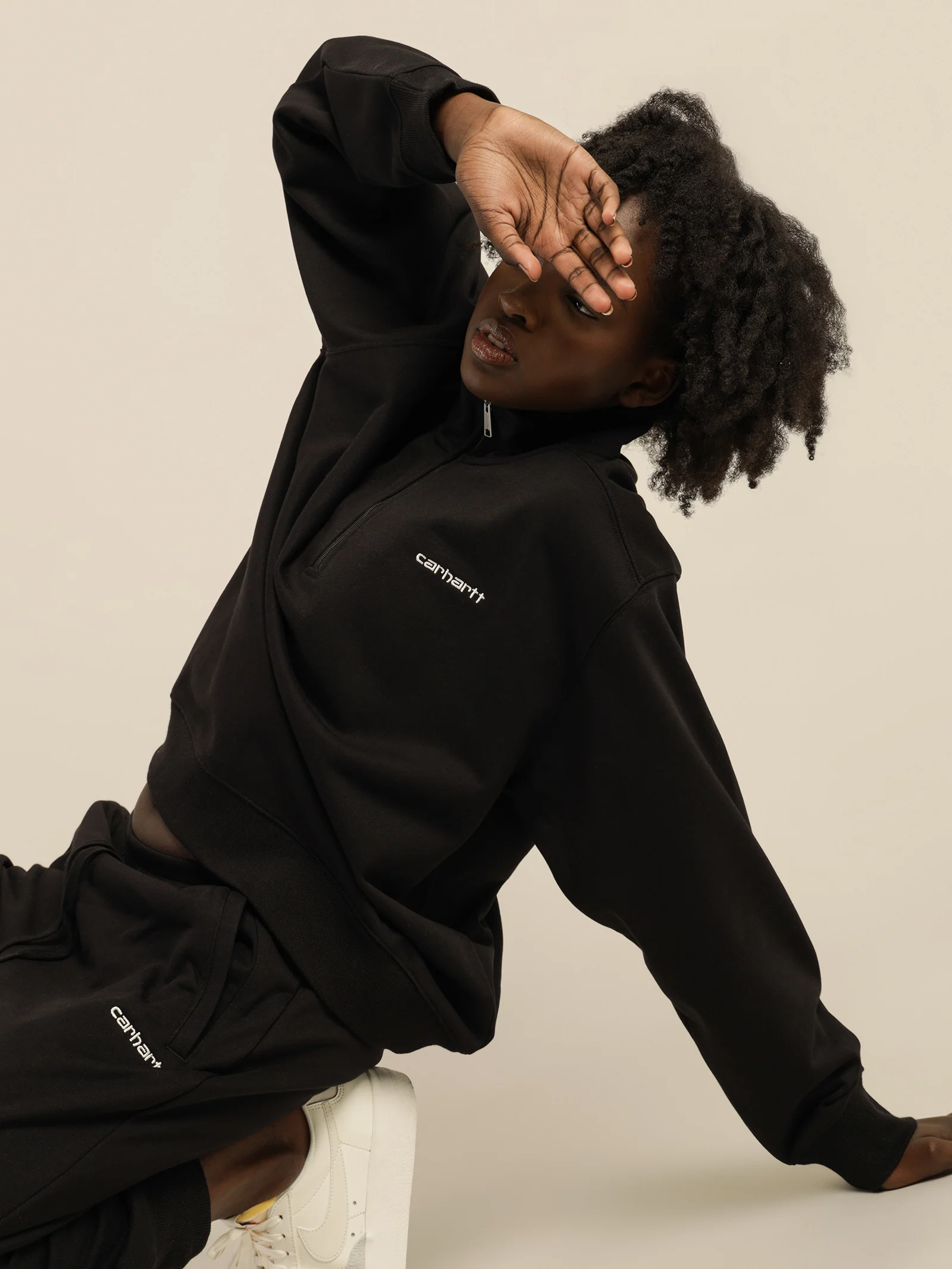 Script Embroidery Highneck Sweater