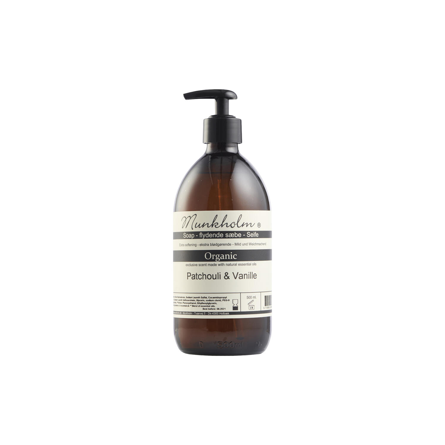 økologisk flydende s&aelig;be, patchouli & vanilla