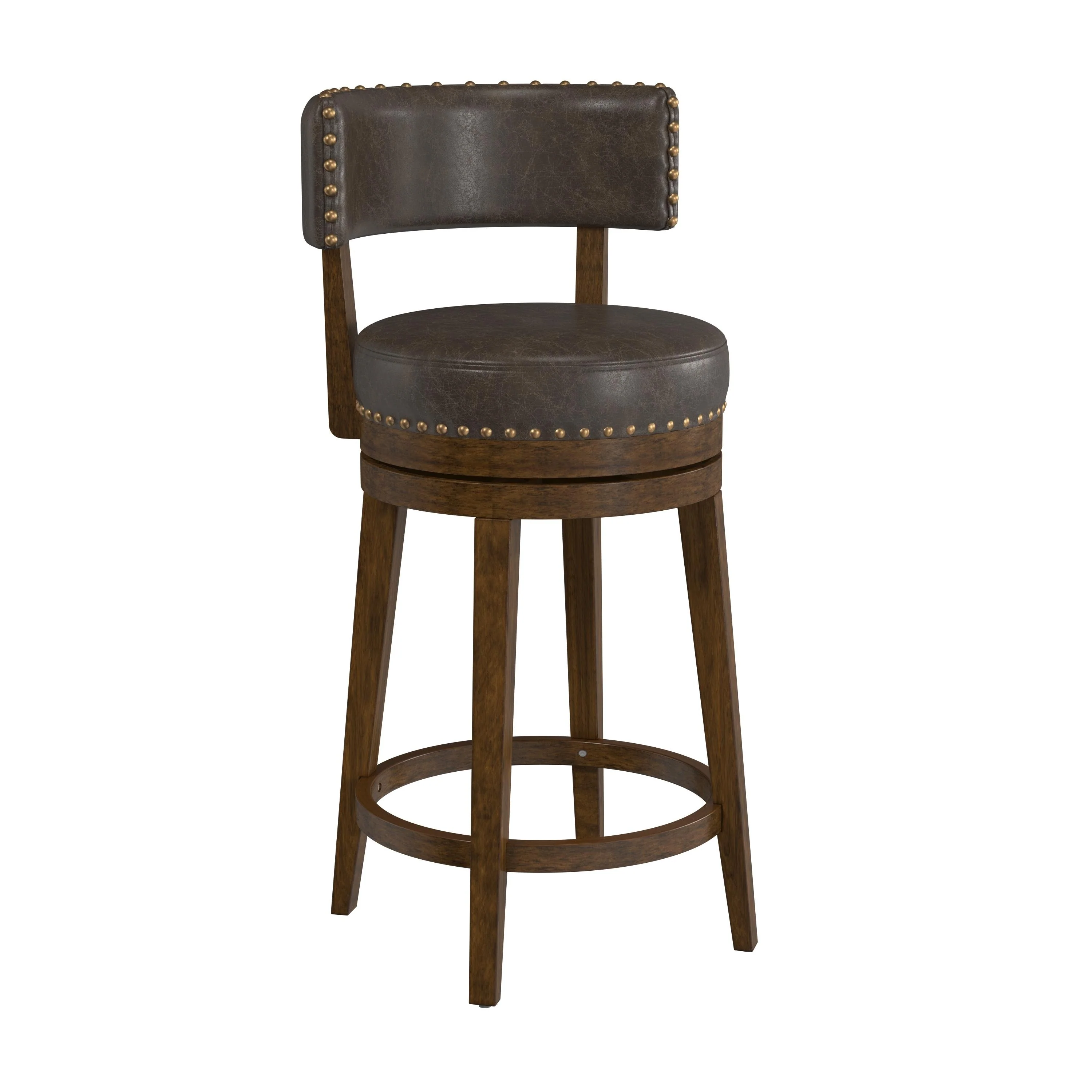 Hillsdale Furniture Lawton Wood Swivel Stool - 36H x 20.25W x 19D; Seat Height: 27H