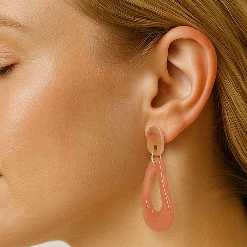 Manfield Oud roze oorbellen