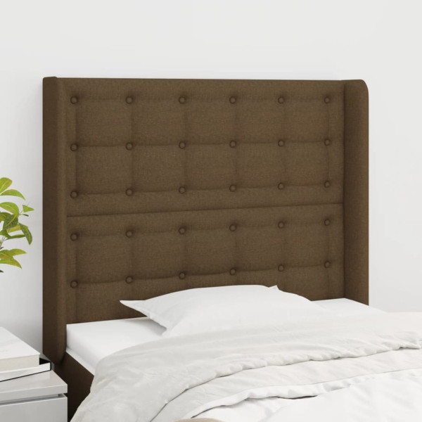 Wezgłowie Brąz 93 x 16 x 118/128 cm Tkanina vidaXL