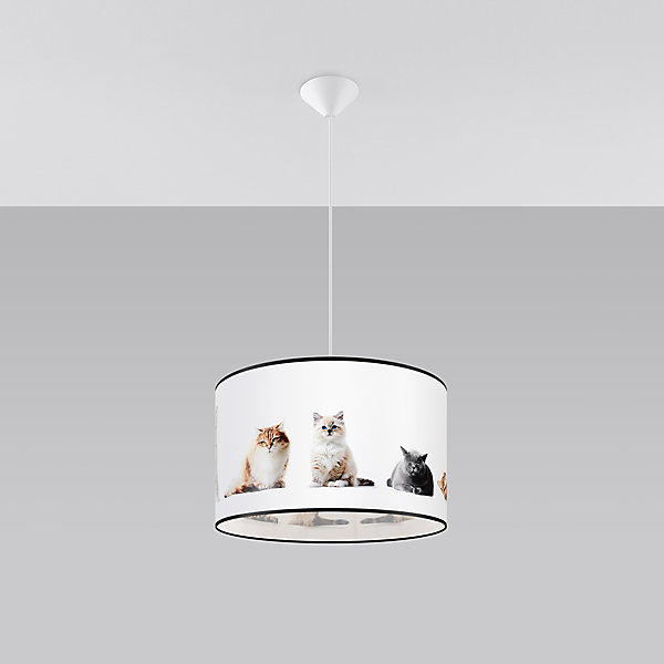 Lampe suspendue en PVC 1 lampes 40x40x95cm Sollux