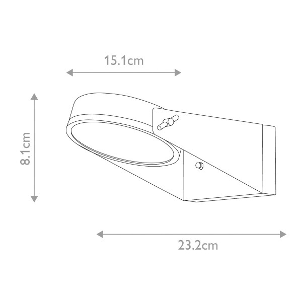 Kinkiet zewnętrzny Zola 3000K szary LED 1x16.5W 1500lm IP44 Elstead