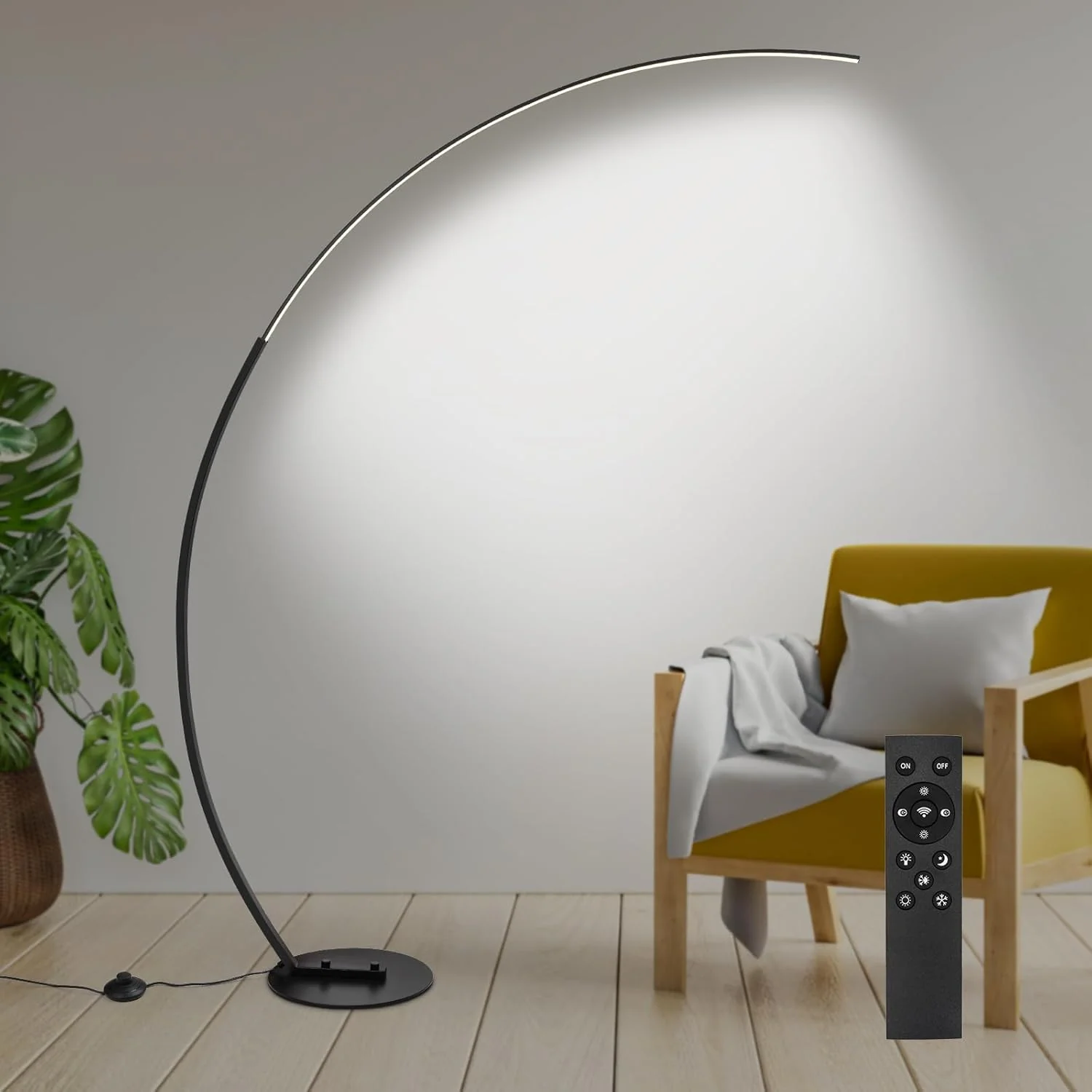 Adjustable RGBW LED Floor Lamp, Super Bright, Modern Standing Lamp with Remote, for Living Room Bedroom Office(RGB-Spiral)