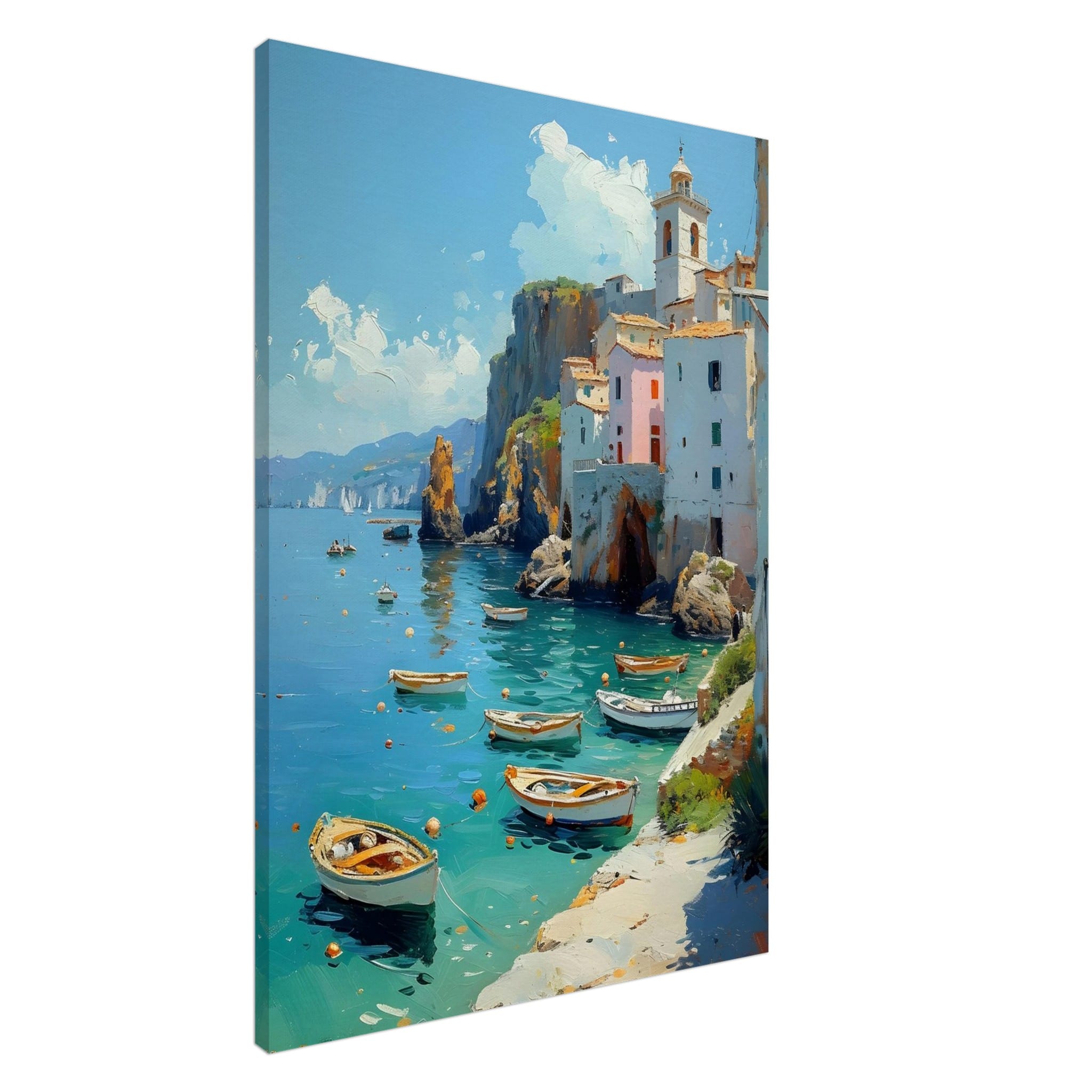Artfulprints Canvas Harbour breeze canvas - 75x100 cm - Blauw