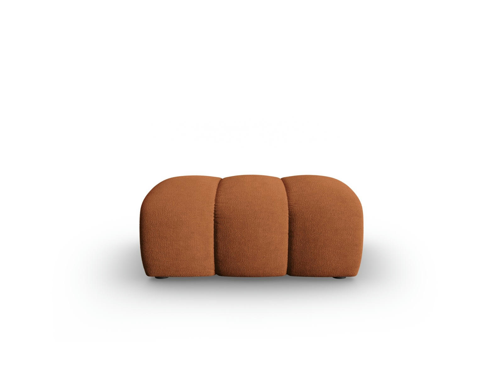 LUPINE - Pouf 1 place en tissu chenille cuivre