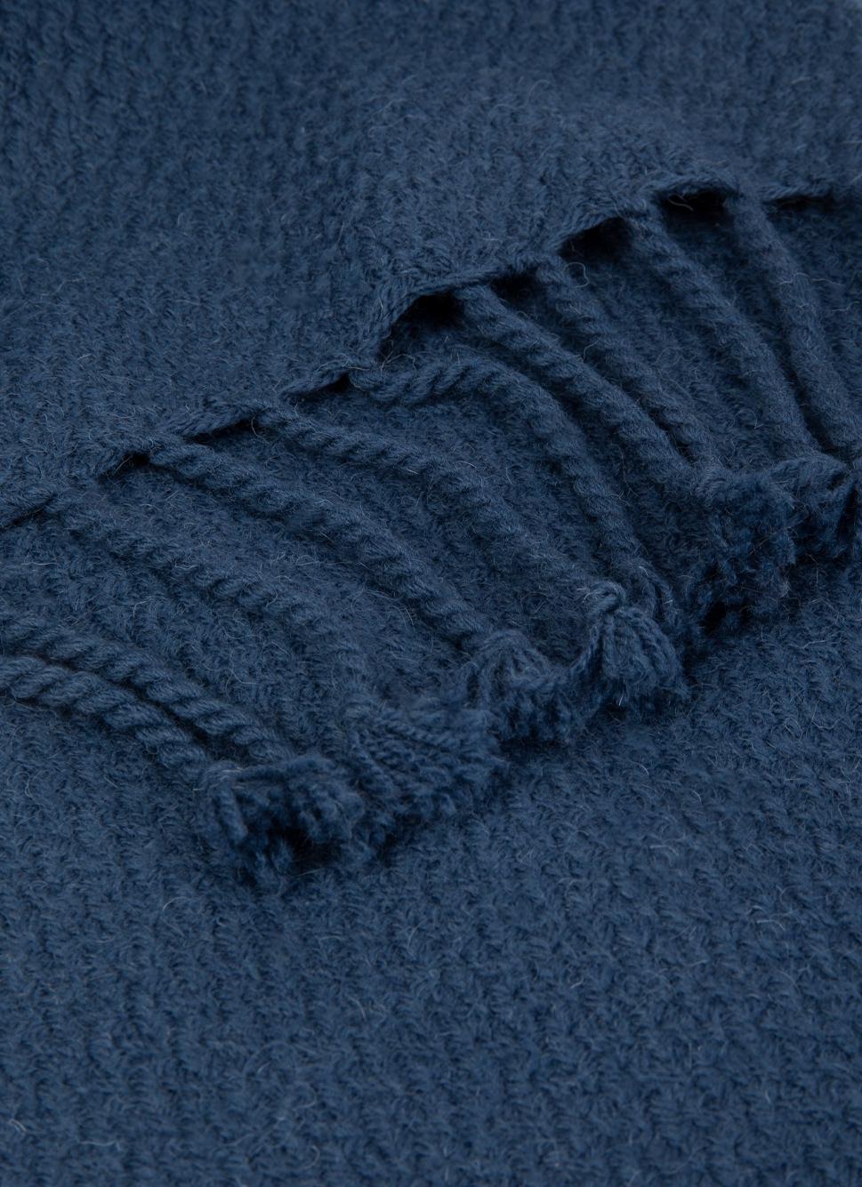 PLAID TISSÉ 100% LAINE MARINE