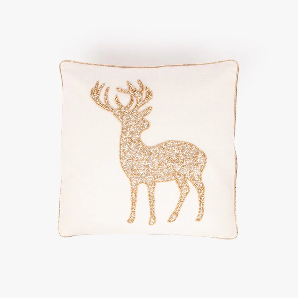 Capa de Almofada Veado com Missangas NEW BRIGHT
