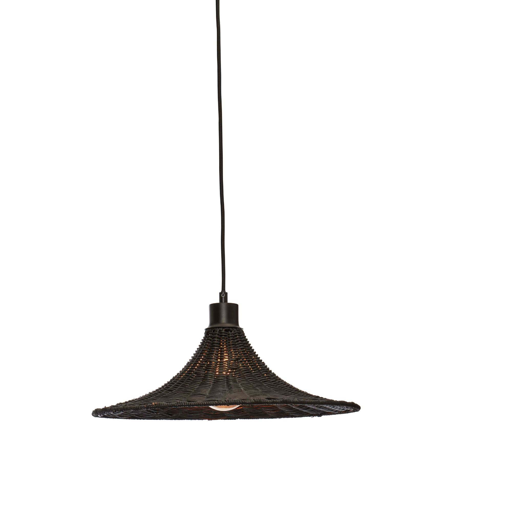 GOOD&MOJO hanglamp Borabora - zwart - Ø40cm