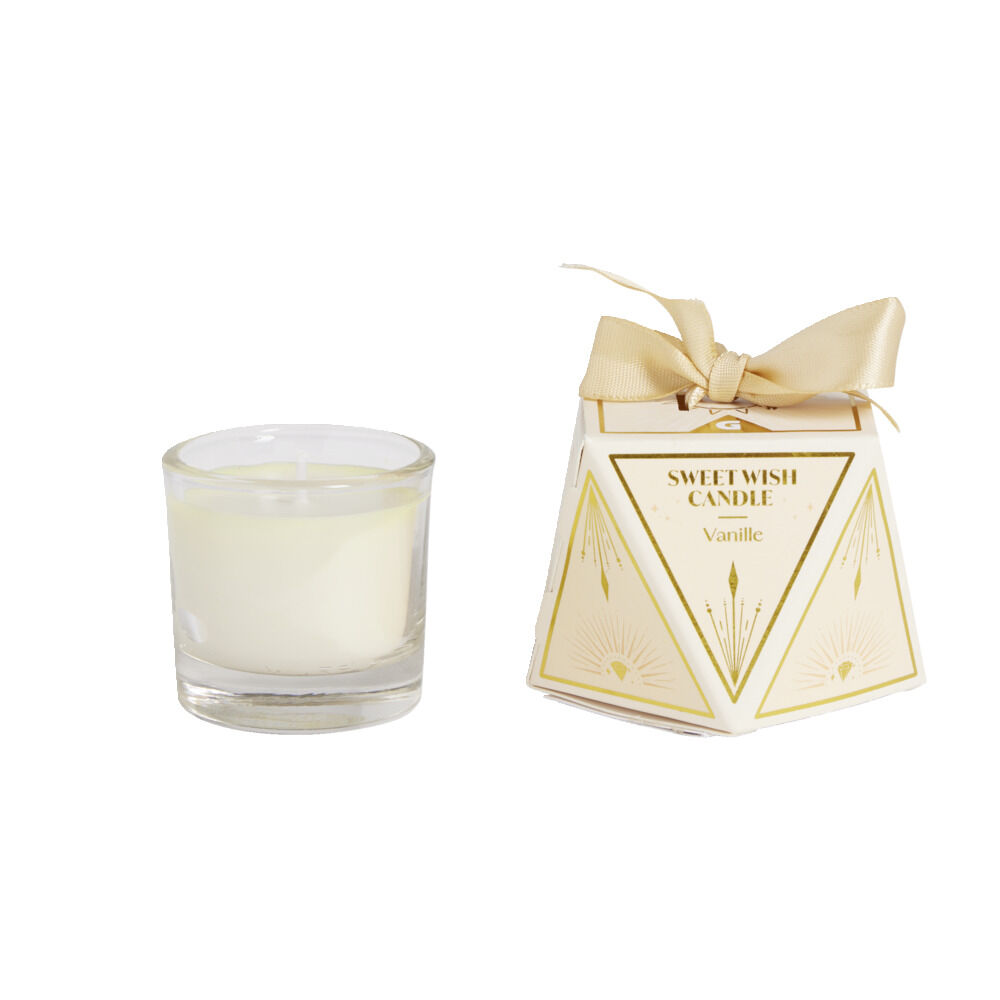 Bougie de table parfumée coffret forme diamant 6H