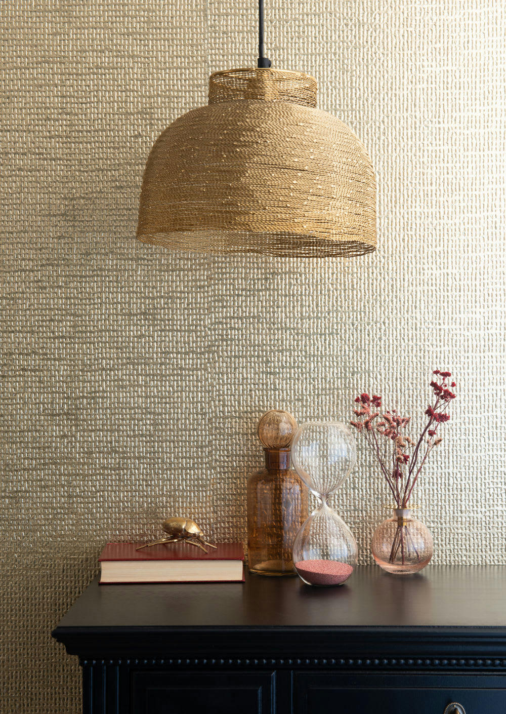 - Sablier rose en verre