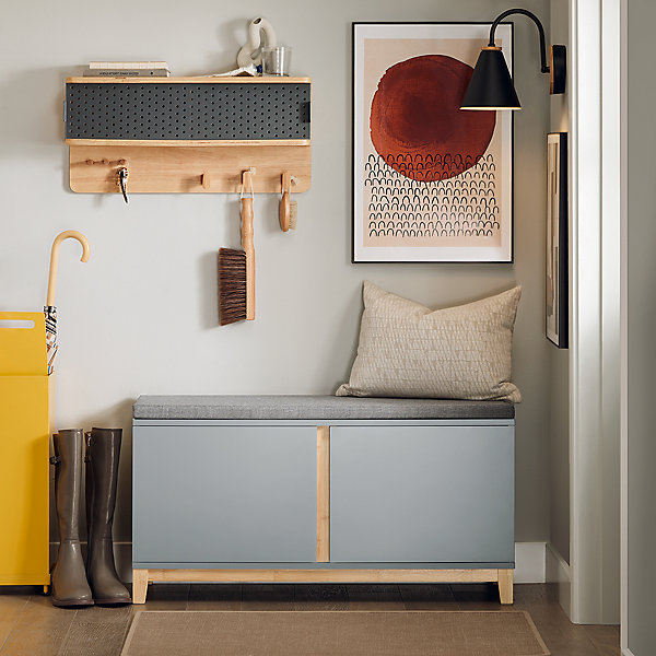 Banc à Chaussures avec Siège Rembourré et 2 Portes, FSR117-HG, SoBuy