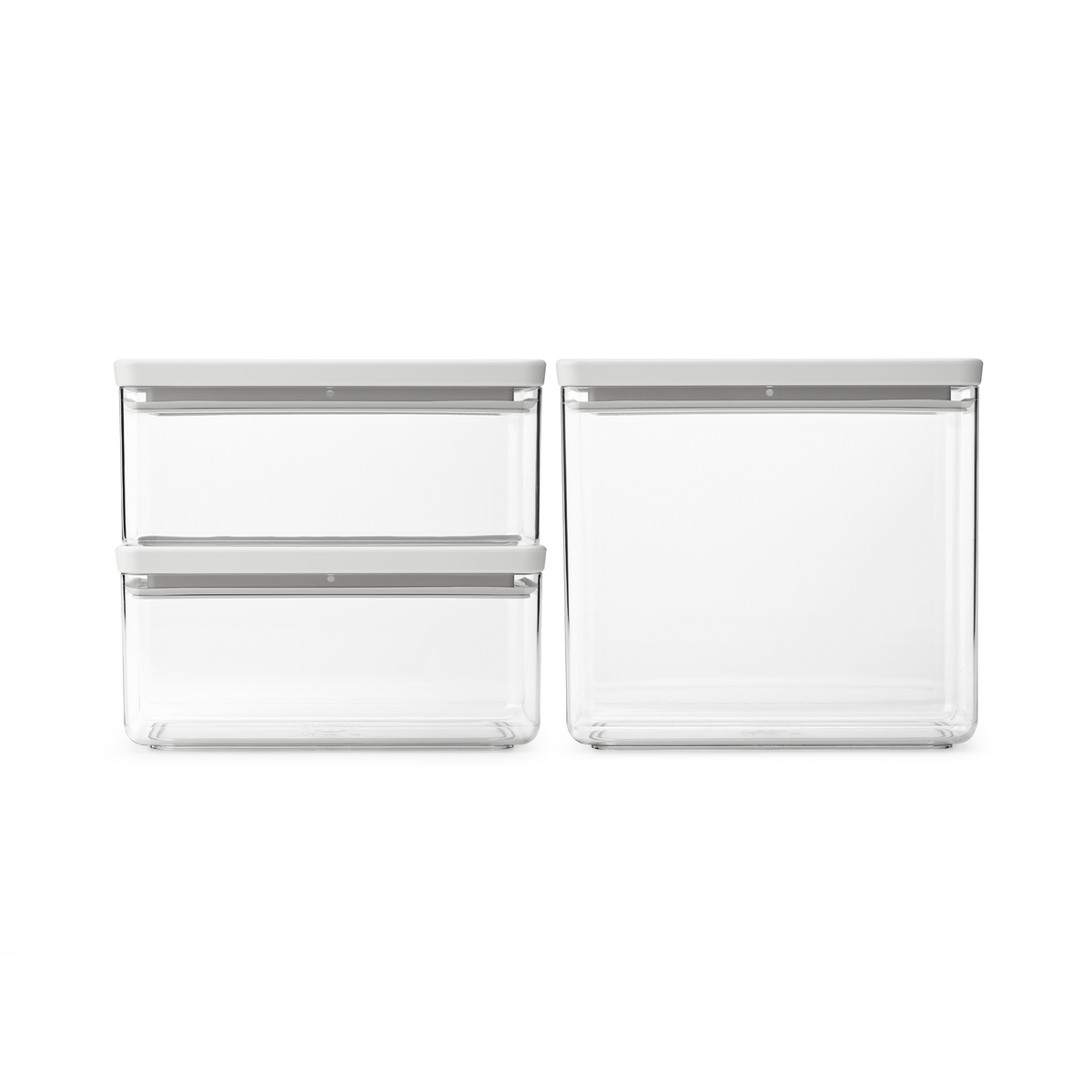 Brabantia Tasty  Voorraadbussen stapelbaar 1,5   1,5   3,5 liter - Light Grey
