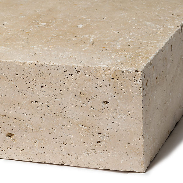 Margelle de piscine Travertin Beige Nuancé 100x35x15 cm Bord Droit (à l'unité) - RO'MA NATURE