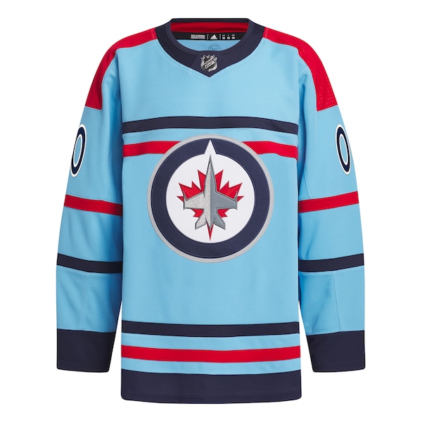 Winnipeg Jets adidas   Anniversary Primegreen Authentic Custom Jersey - Light Blue