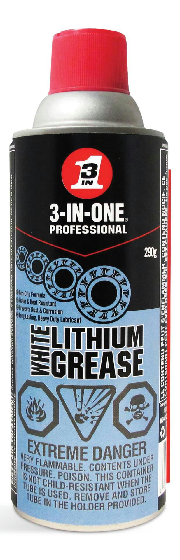 3-in-One Professional White Lithium Grease, 290-g